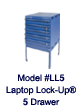 Laptop Lock-up 5 Drawer Model
